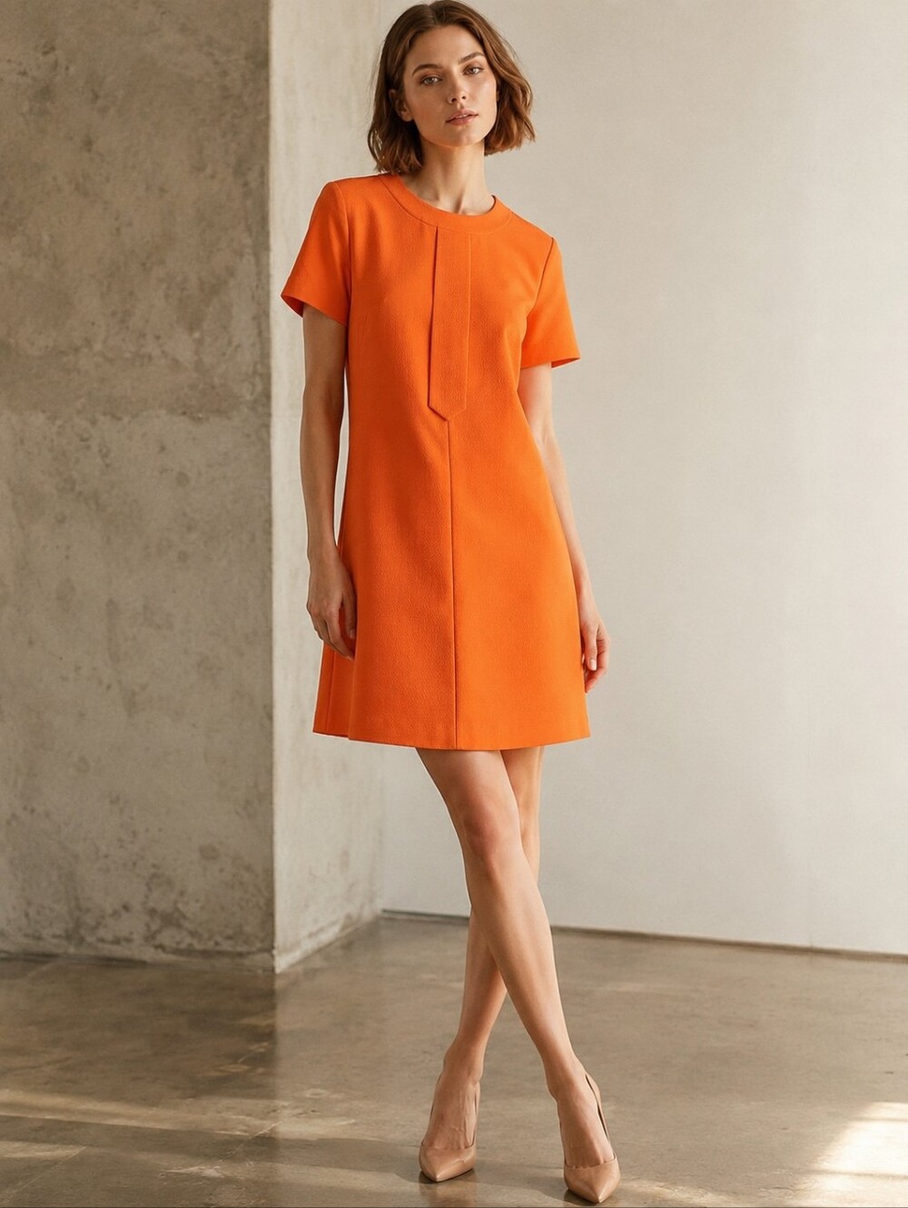 ❤️ RAOUL TEXTURED COTTON MOD SHIFT DRESS, 10